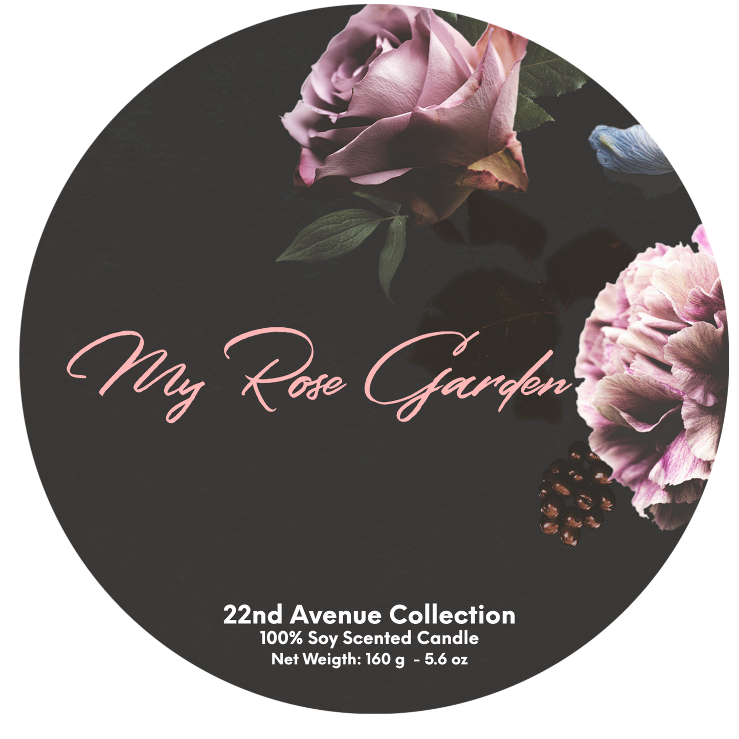 My Rose Garden is our utmost Floral scented candle. It has powerful notes of different Roses and a touch of citrus. If you've ever had the opportunity to be surrounded by blooming roses, you will know what it is. If not, let us show you. My Rose Garden Scent is a combination of Rosewater, Apple Blossom, Mandarin, Verbena, Black Rose, Geranium, Climbing Ivy, Damask Rose, Rosewood, and Musk. A gift to your muse, a gift to feminine energy. Mother's Day, Valentine's Day.